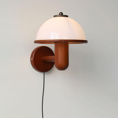Organic Oak Mushroom Wall Lamp