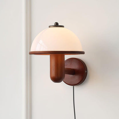 Organic Oak Mushroom Wall Lamp