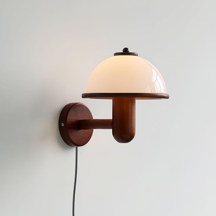 Organic Oak Mushroom Wall Lamp