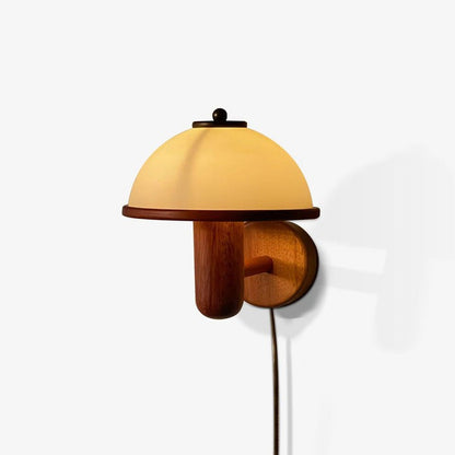 Organic Oak Mushroom Wall Lamp