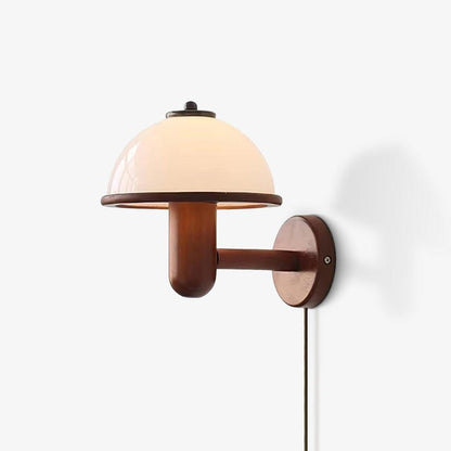 Organic Oak Mushroom Wall Lamp