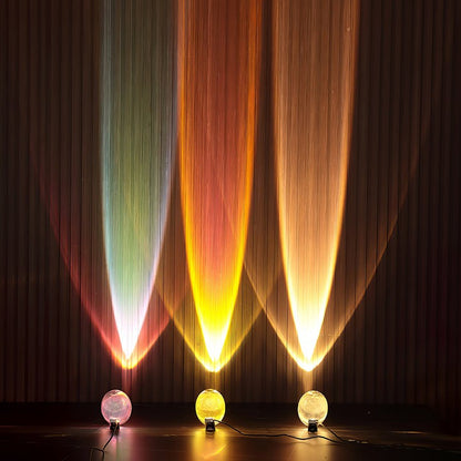 Oval Glass LED Table Lamp for Ambient Home Lighting