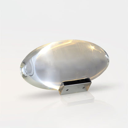 Oval Glass LED Table Lamp for Ambient Home Lighting