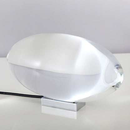 Oval Glass LED Table Lamp for Ambient Home Lighting