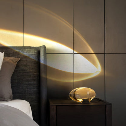 Oval Glass LED Table Lamp for Ambient Home Lighting