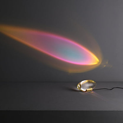 Oval Glass LED Table Lamp for Ambient Home Lighting