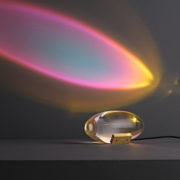 Oval Glass LED Table Lamp for Ambient Home Lighting