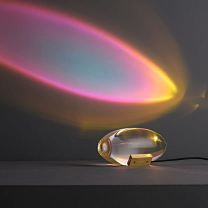 Oval Glass LED Table Lamp for Ambient Home Lighting