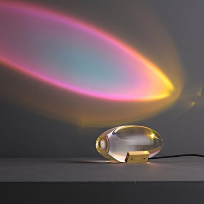 Oval Glass LED Table Lamp for Ambient Home Lighting