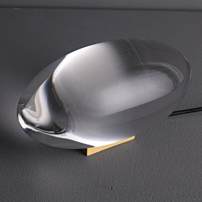 Oval Glass LED Table Lamp for Ambient Home Lighting