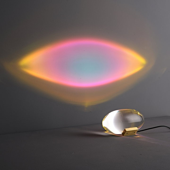 Oval Glass LED Table Lamp for Ambient Home Lighting