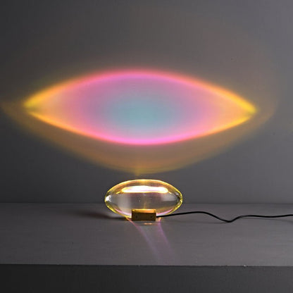 Oval Glass LED Table Lamp for Ambient Home Lighting