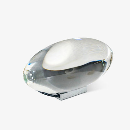 Oval Glass LED Table Lamp for Ambient Home Lighting