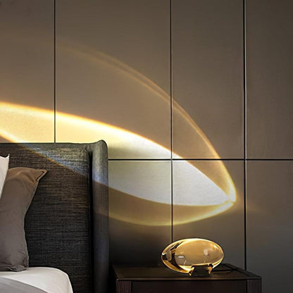 Oval Glass LED Table Lamp for Ambient Home Lighting