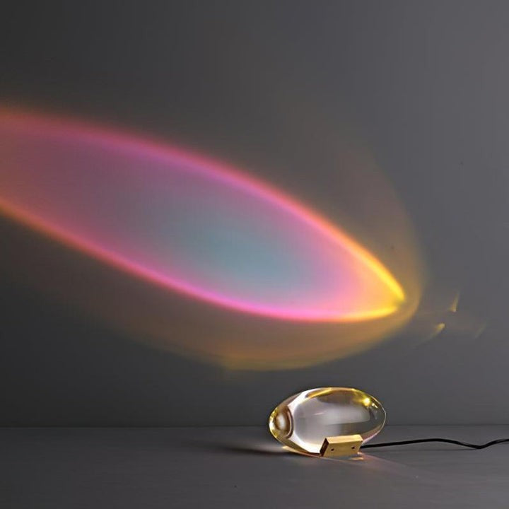 Oval Glass LED Table Lamp for Ambient Home Lighting