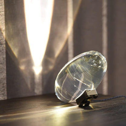 Oval Glass LED Table Lamp for Ambient Home Lighting