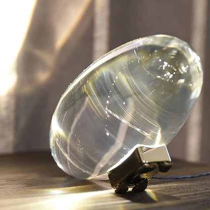 Oval Glass LED Table Lamp for Ambient Home Lighting