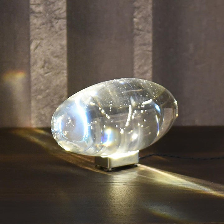 Oval Glass LED Table Lamp for Ambient Home Lighting