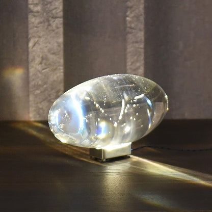 Oval Glass LED Table Lamp for Ambient Home Lighting