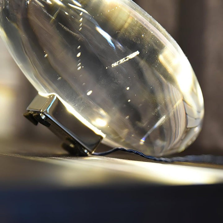 Oval Glass LED Table Lamp for Ambient Home Lighting
