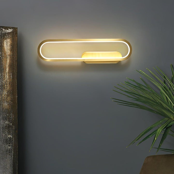 Oval LED Wall Sconce with 4-Way Ambient Lighting