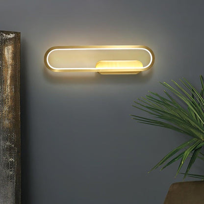 Oval LED Wall Sconce with 4-Way Ambient Lighting