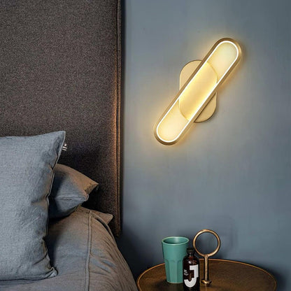 Oval LED Wall Sconce with 4-Way Ambient Lighting