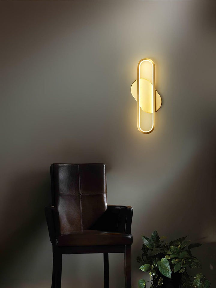 Oval LED Wall Sconce with 4-Way Ambient Lighting