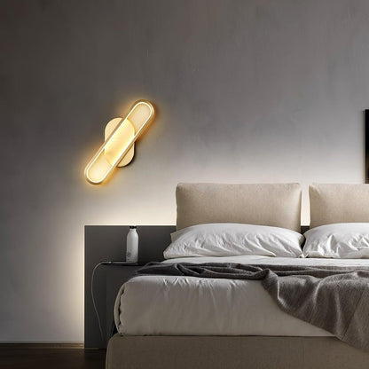 Oval LED Wall Sconce with 4-Way Ambient Lighting