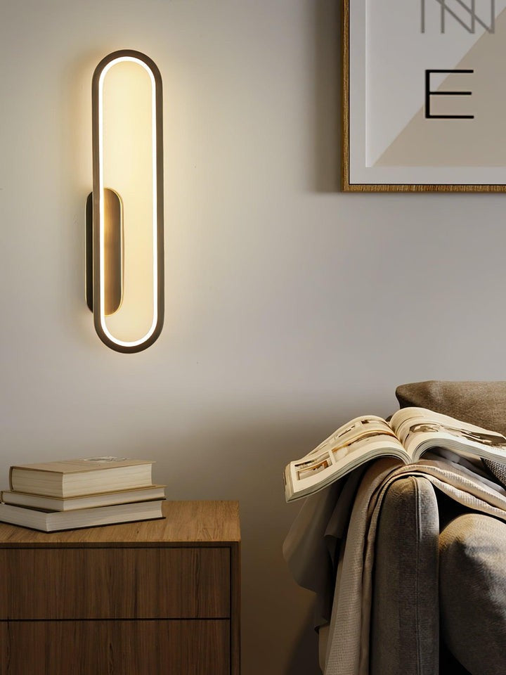Oval LED Wall Sconce with 4-Way Ambient Lighting