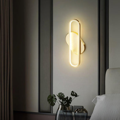 Oval LED Wall Sconce with 4-Way Ambient Lighting
