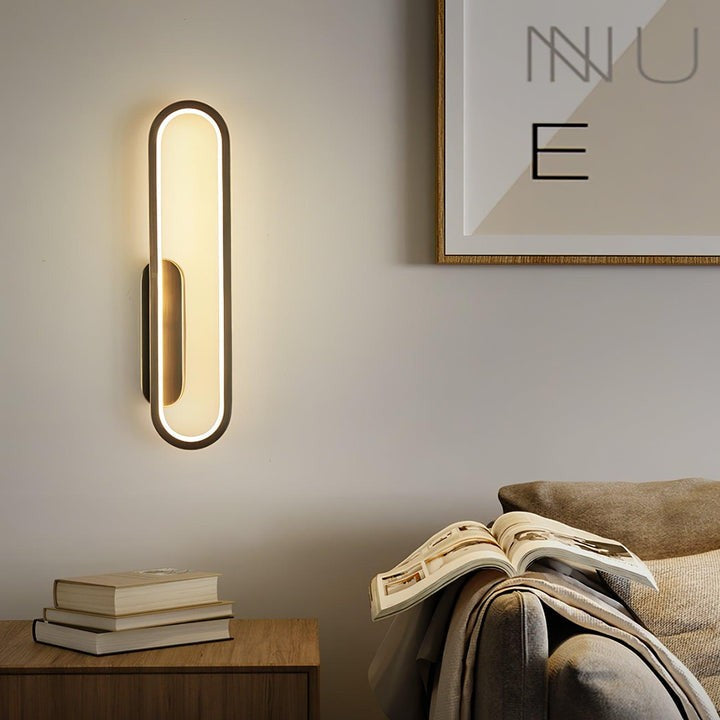 Oval LED Wall Sconce with 4-Way Ambient Lighting