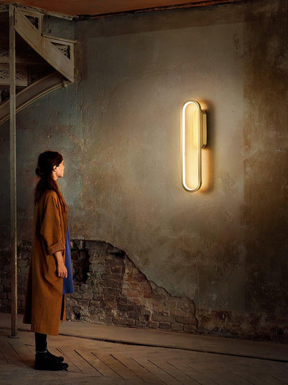 Oval LED Wall Sconce with 4-Way Ambient Lighting