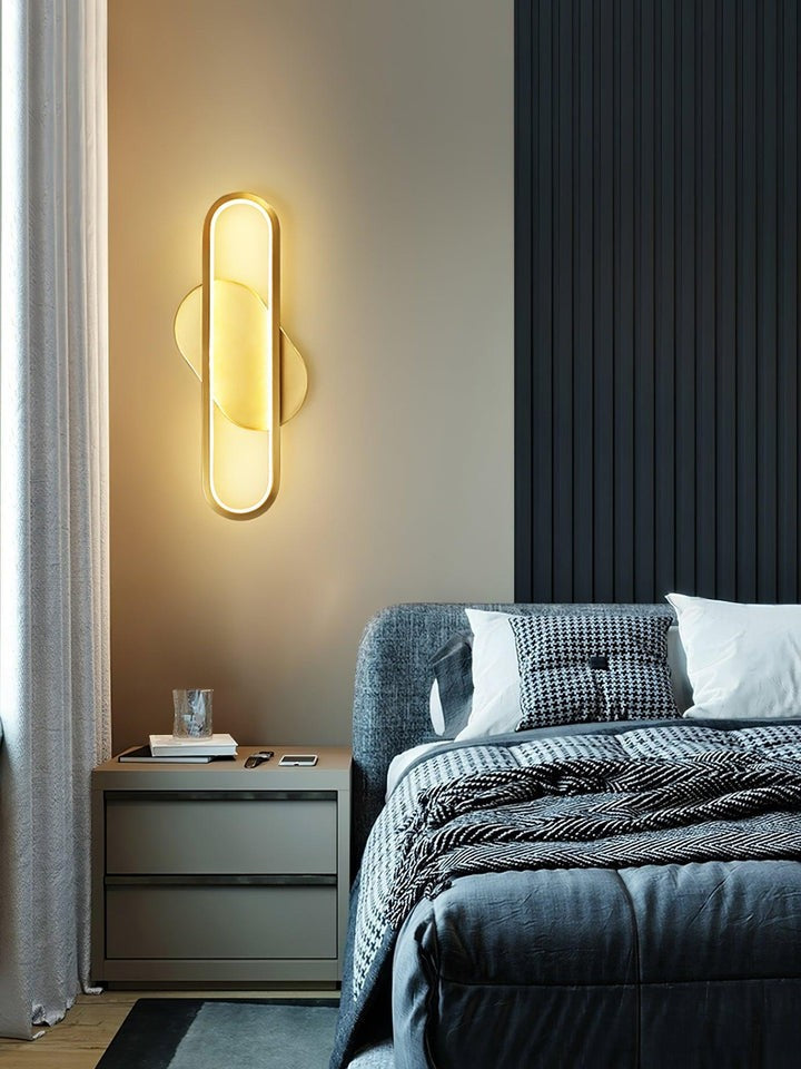 Oval LED Wall Sconce with 4-Way Ambient Lighting