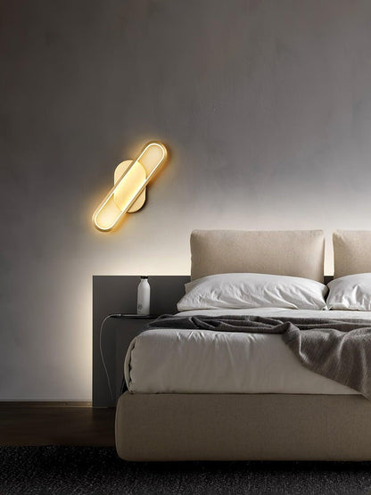 Oval LED Wall Sconce with 4-Way Ambient Lighting