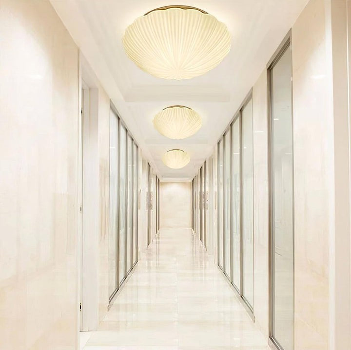 Pearl Seashell LED Flush Mount Ceiling Light