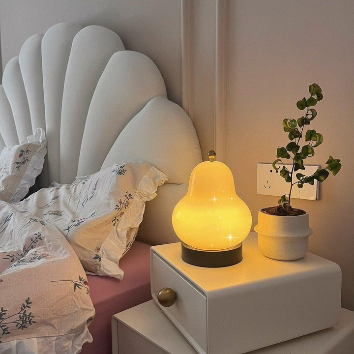 Pear-Shaped LED Table Lamp with Touch Control for Ambient Lighting