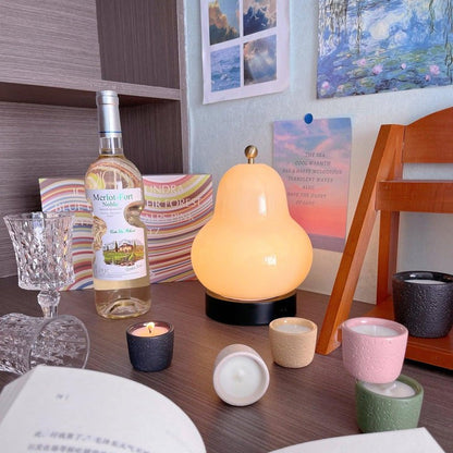 Pear-Shaped LED Table Lamp with Touch Control for Ambient Lighting