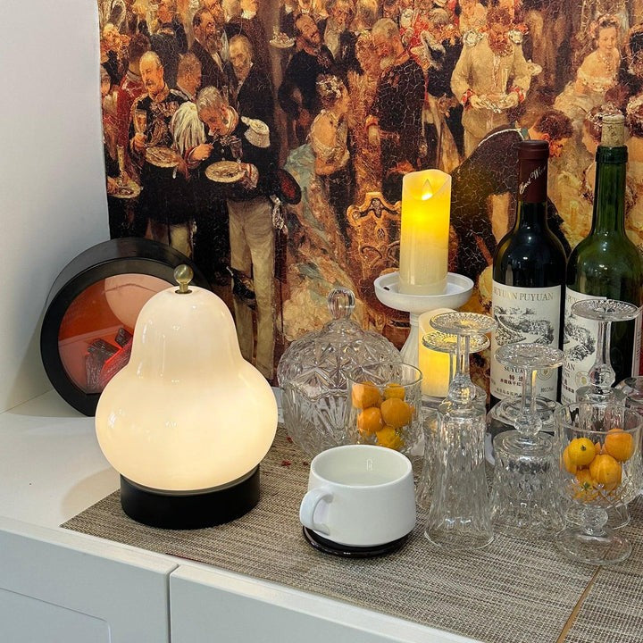 Pear-Shaped LED Table Lamp with Touch Control for Ambient Lighting