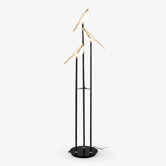 Perch LED Floor Lamp with Magpie Silhouette