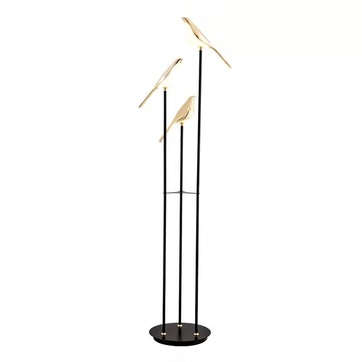 Perch LED Floor Lamp with Magpie Silhouette