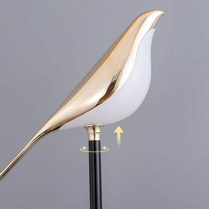 Perch LED Floor Lamp with Magpie Silhouette