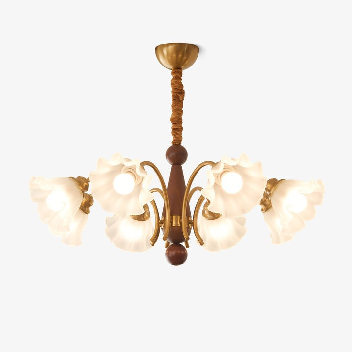 Petal-Inspired Glass Pendant Chandelier