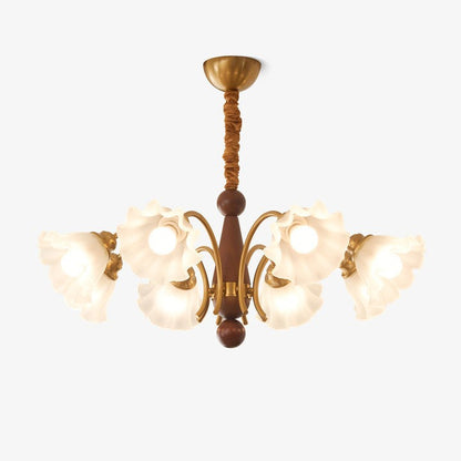 Petal-Inspired Glass Pendant Chandelier