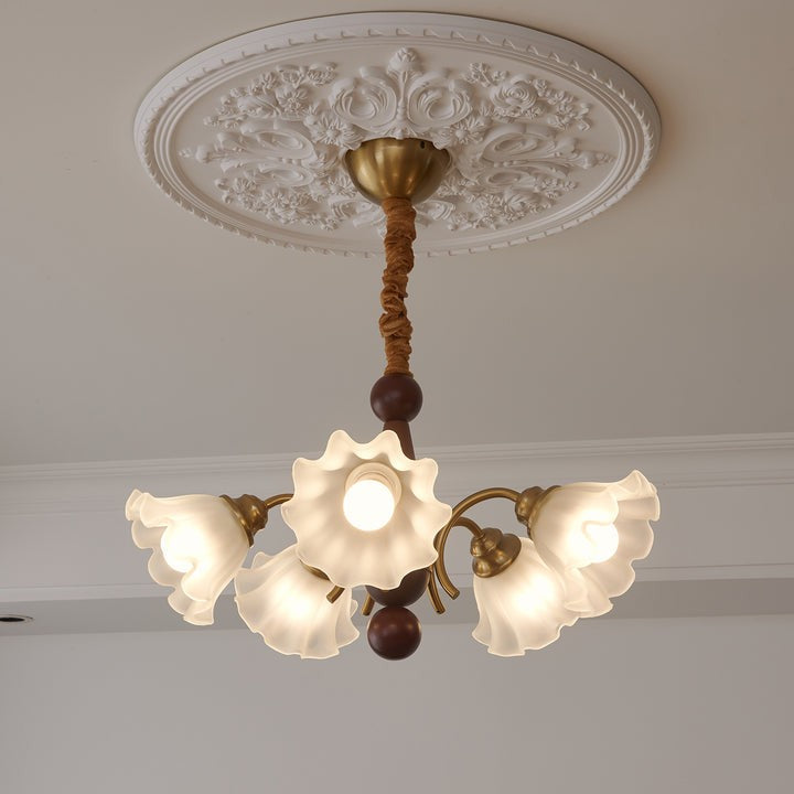 Petal-Inspired Glass Pendant Chandelier