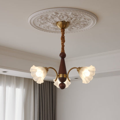 Petal-Inspired Glass Pendant Chandelier