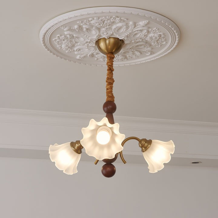 Petal-Inspired Glass Pendant Chandelier