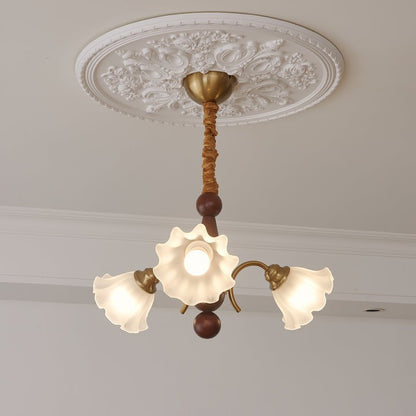 Petal-Inspired Glass Pendant Chandelier