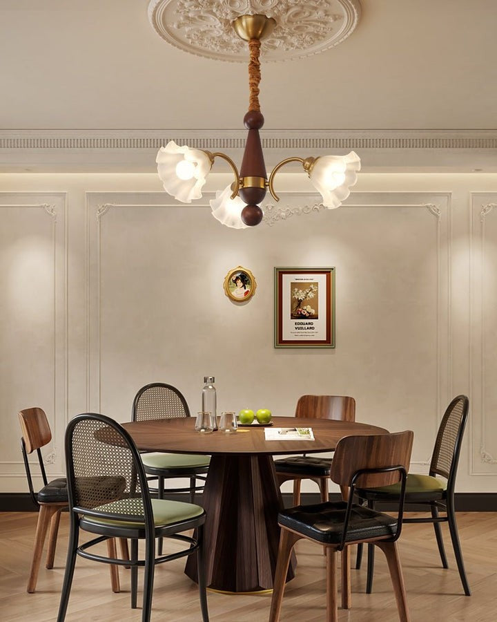 Petal-Inspired Glass Pendant Chandelier