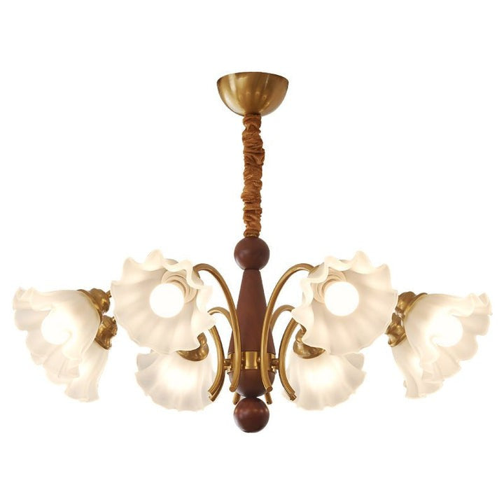 Petal-Inspired Glass Pendant Chandelier